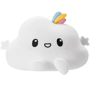 Portable LED Bedside Lamp Cute Cloud Silicone Night Light with 3 Brightness Levels Animal Nursery Silicone Night Light