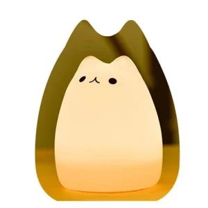 Night Light Rechargeable Silicone Touch Control Colourful Lighting Cute Cat Shape Animals Children Kids Baby 3d Led Night Light