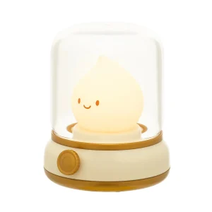 Rechargeable LED Flickering Night Light Bedside Lamp with Adjustable Brightness Timer Flameless for Bedroom Home
