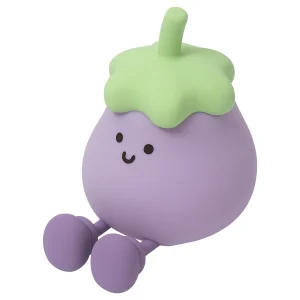 Cute Modern Eggplant Shaped LED Night Light Battery Bedroom Warm White Dimmable Touch Control Rechargeable Silicone Patented