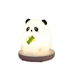 Cute Night Light for Kids.Cute Panda Night Light Soft Silicone Night Light with Touch Control. Portable Led Animal Kids Lamp USB