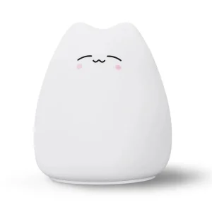 Creative Cute Cat LED Night Light for Children Baby Kids Multicolor Silicone Bedside Lamp