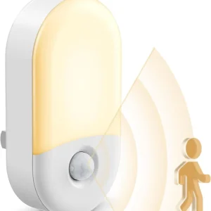 Auto LED Night Light with Light Sensor Modern ABS Plug-In Mood Light for Home Use Custom Design Patterns