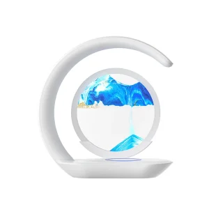 Creative New Desktop USB Charging Desk Lamp QuickSand Painting Ornaments Night Light for Living Room Bedroom Bedside Wireless